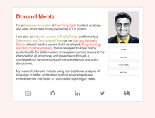Tablet Screenshot of dhrumilmehta.com